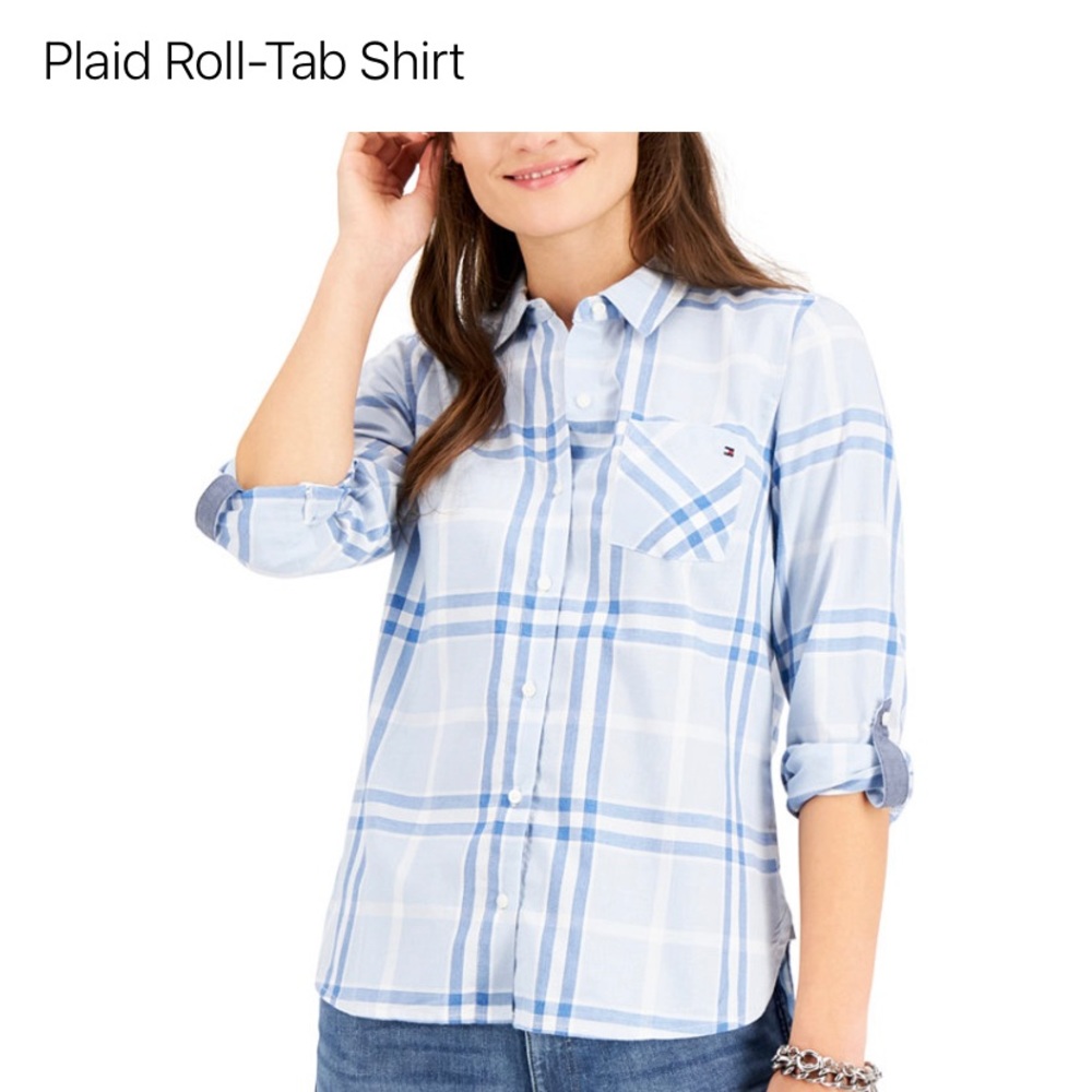 💙NWT Tommy Hilfiger Plaid Button Down Shirt